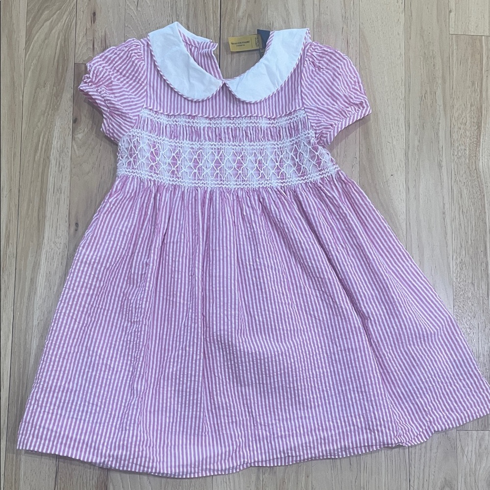 Polo Ralph Lauren Pink Striped Kids Dress with White Collar size 3t